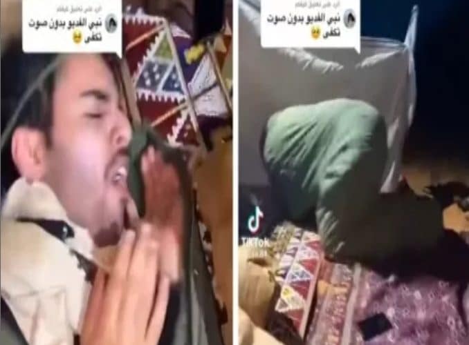 شاهد: ردة فعل أصدقاء سعودي يتعرض للإختناق بعدما أغلق سحاب المفرش بالكامل